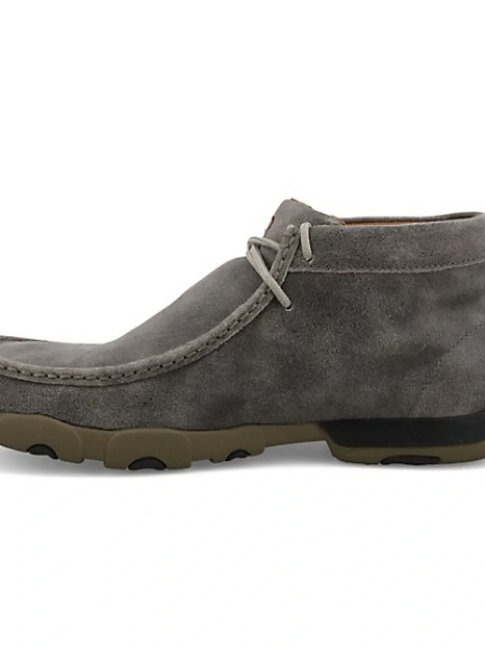 Twisted X Men's Chukka Leather Driving Moc Shoes in Grey